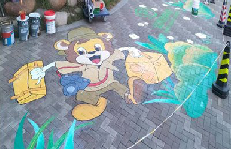 泰兴夏季画地面彩绘会遇到的问题