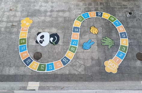 泰兴地面游戏彩绘