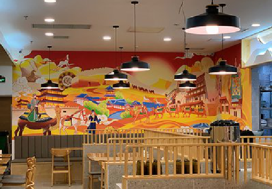 泰兴商业空间彩绘介绍。