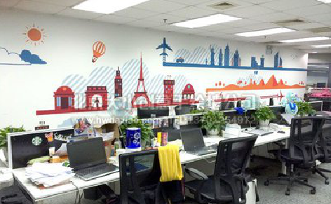 泰兴教你设计办公室墙绘的方法。