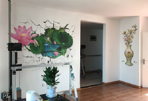 泰兴墙体彩绘相比墙纸的优势。