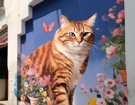 泰兴自己绘制有个性的手绘墙