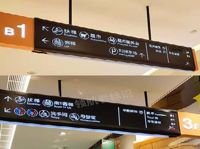 泰兴如何通过商场标识牌引导客流分布？